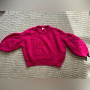 Pink Sweater w/ Balloon Sleeves